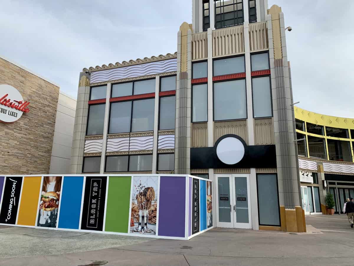 Disneyland Downtown Disney Black Tap Craft Burgers construction