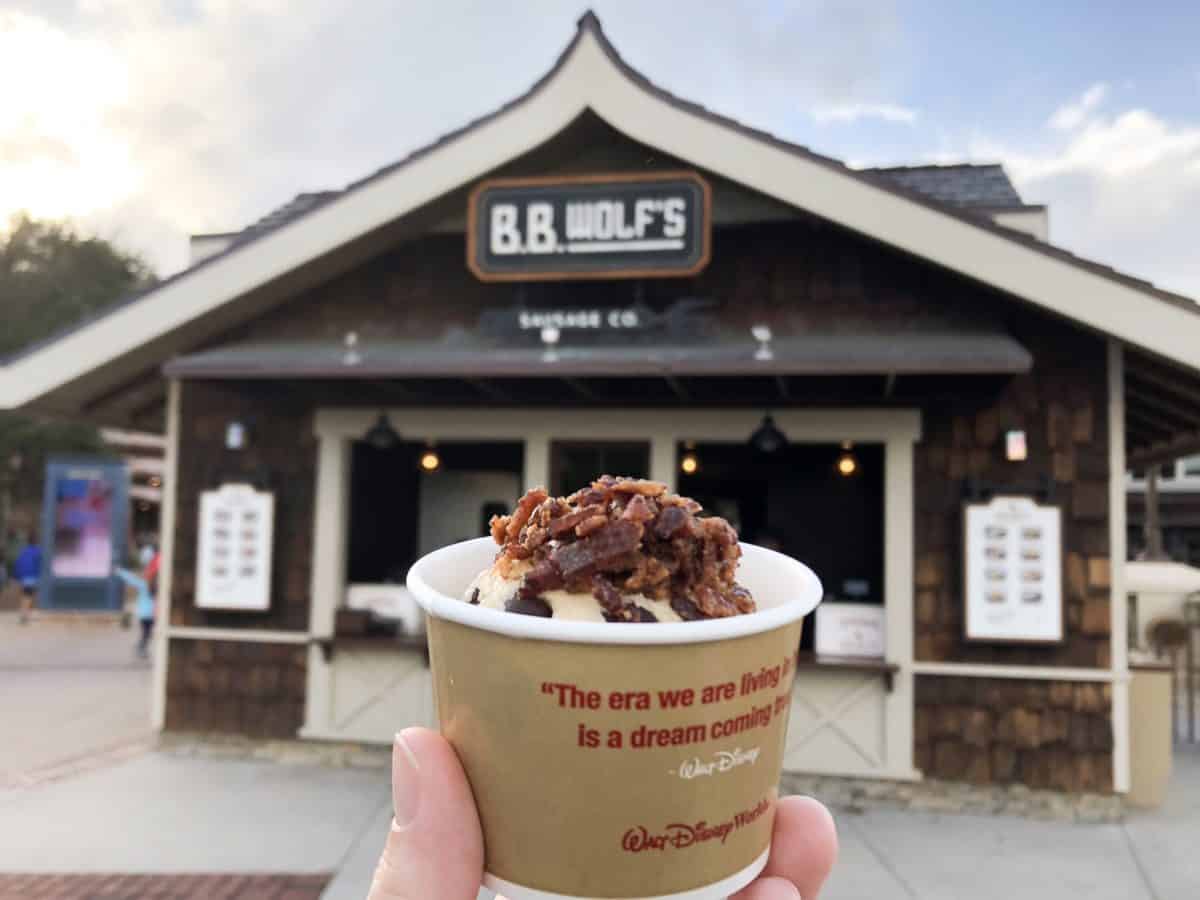 Disney Springs maple bacon chocolate chip cookie dough