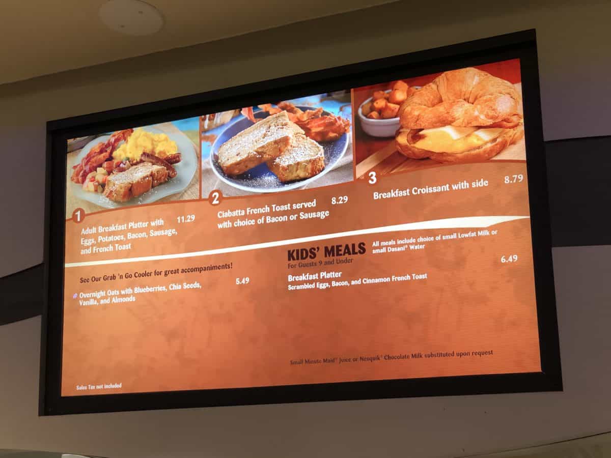 Sunshine Seasons 2018 Breakfast Menu 1