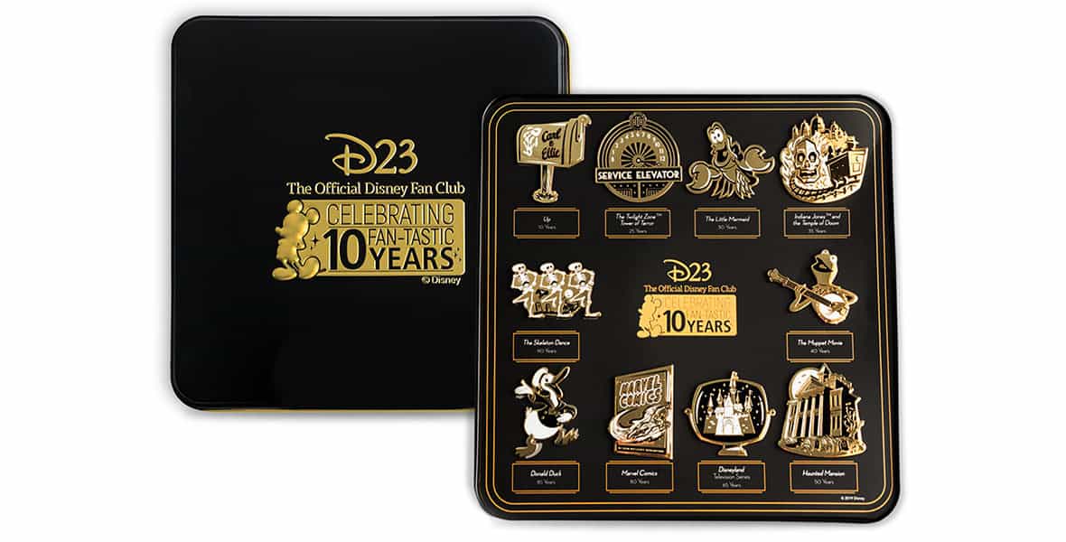 gold member pin set d23