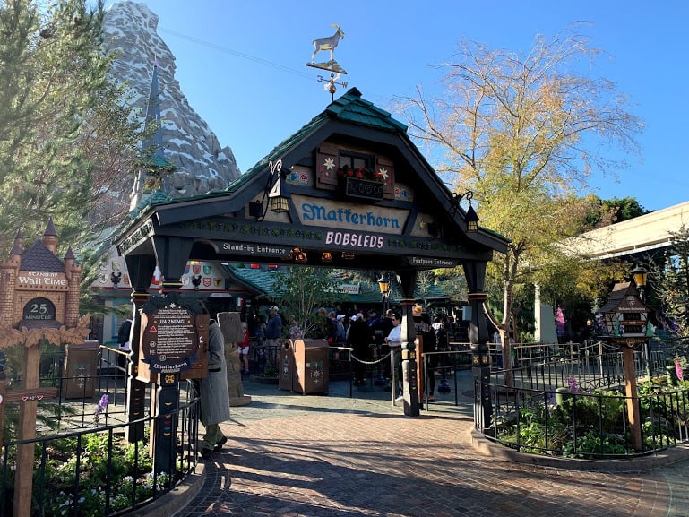 Disneyland resort matterhorn attraction new entrance