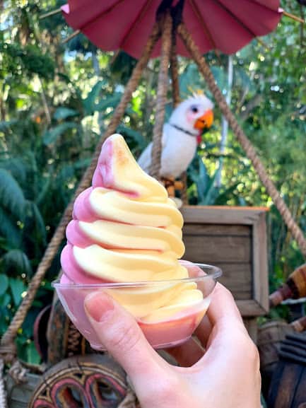 disneyland resort tropical hideaway food review dole whip pineapple and raspberry swirl rosita