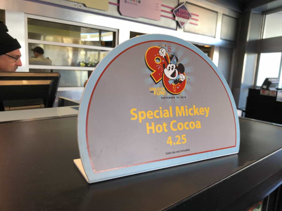 mickey's 90th hot cocoa