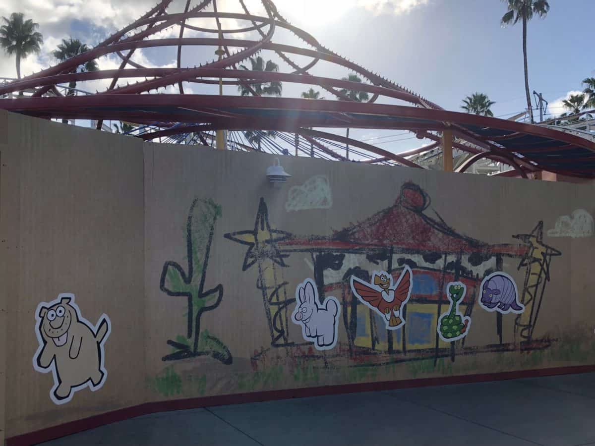 disneyland december 2018 jessie's critter carousel wall