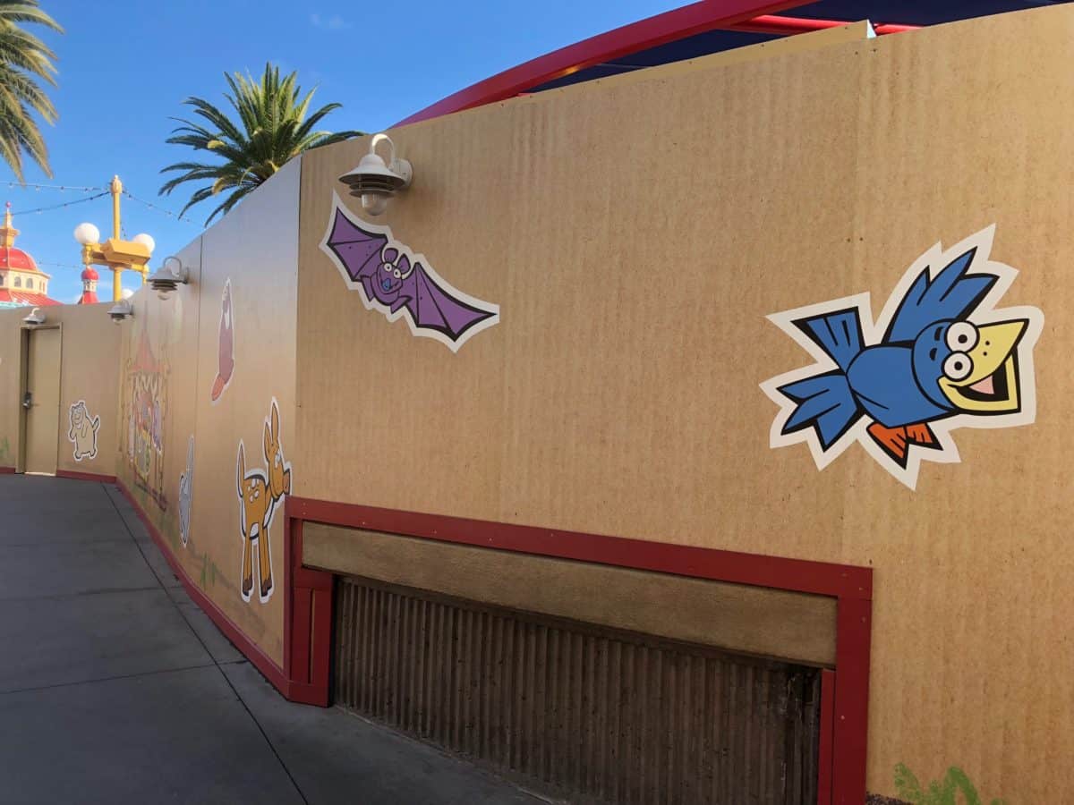 disneyland december 2018 jessie's critter carousel photo wall side