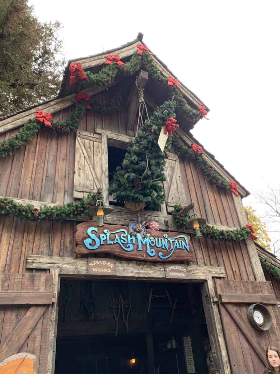 disneyland resort christmas tree critter country splash mountain
