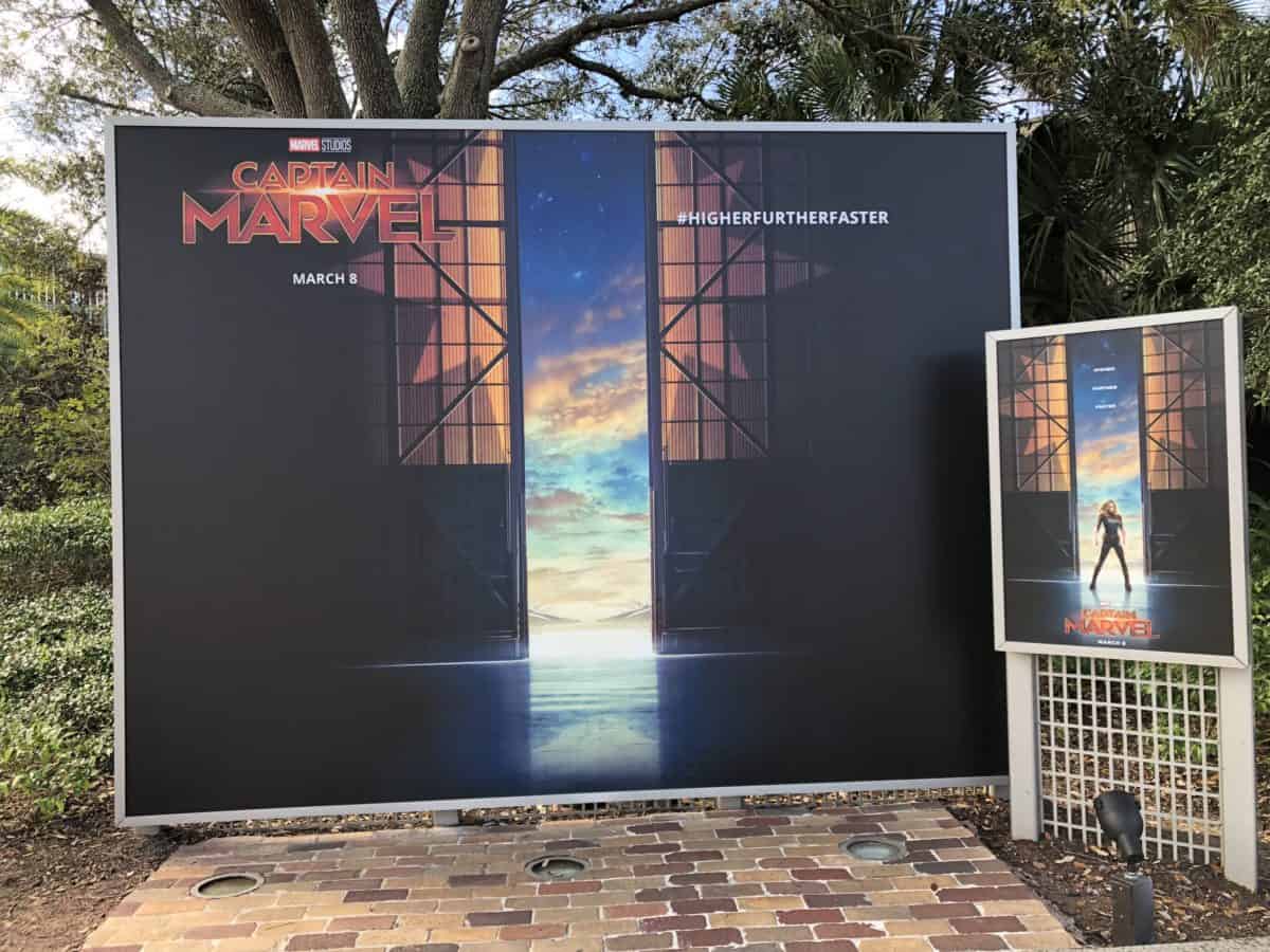 captain marvel backdrop amc theaters disney springs