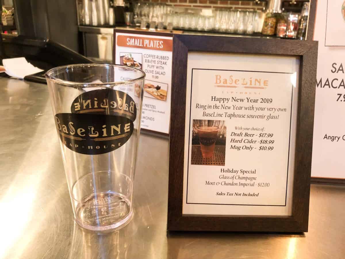 Baseline Tap House Souvenir Glass Hollywood studios 