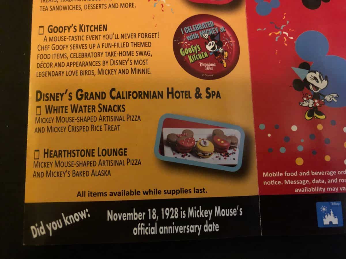 Mickey Themed Pizza Cupcake Baked Alaska Get Your Ears On Celebration Grand Californian Hotel Disneyland Resort