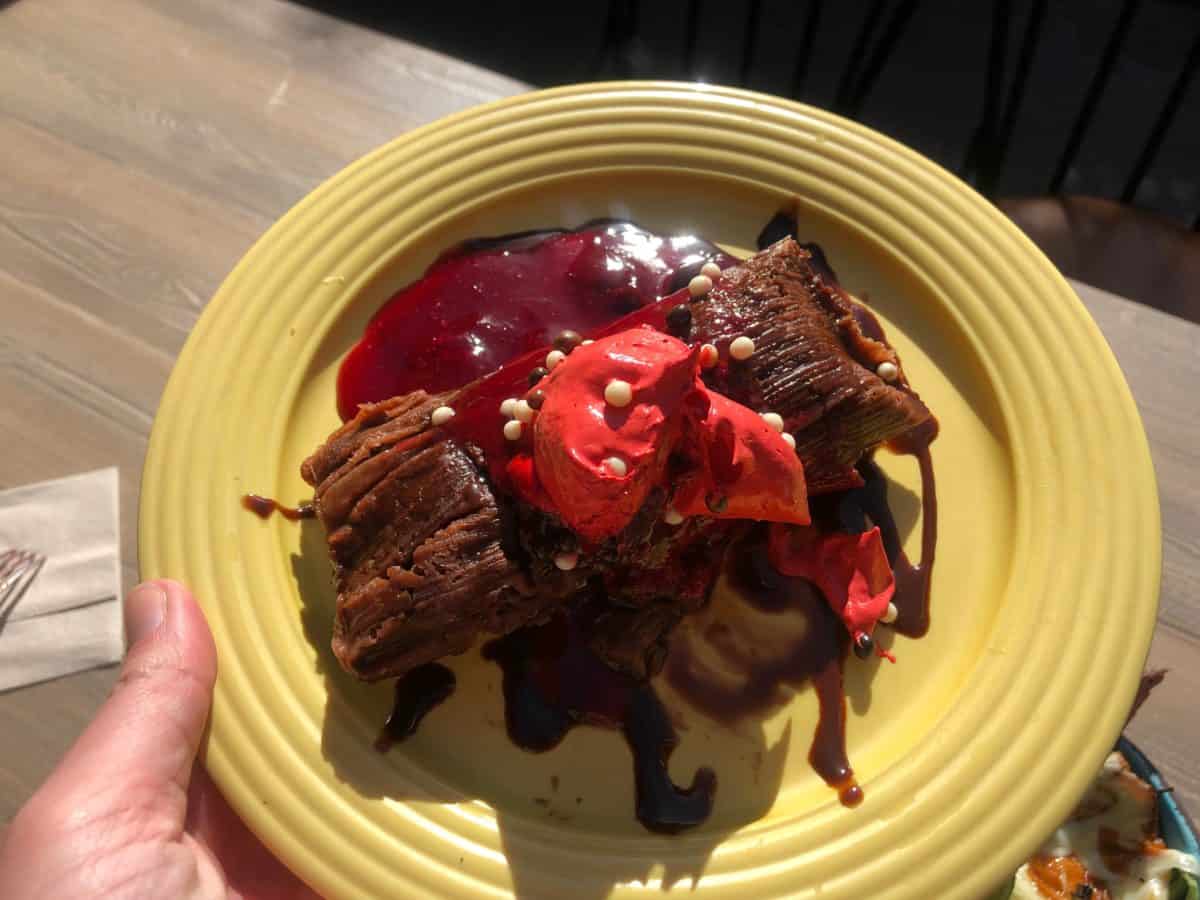 Rancho del Zocalo Molcajete Platter Chocolate Tamale Valentine's Month at Disneyland Park