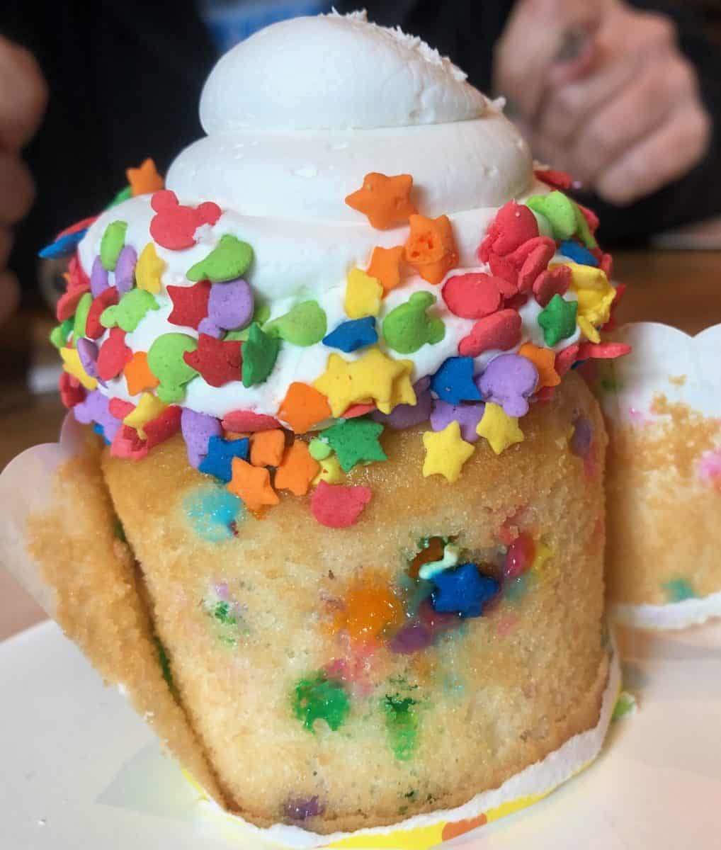 Mickey Themed Pizza Cupcake Baked Alaska Get Your Ears On Celebration Grand Californian Hotel Disneyland Resort