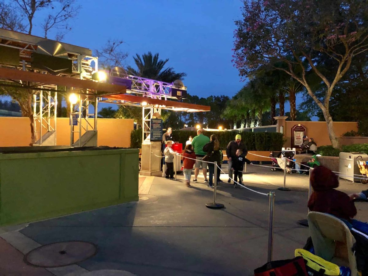 fastpass rock n roller coaster lighting mcqueen racing academy disney's hollywood studios construction