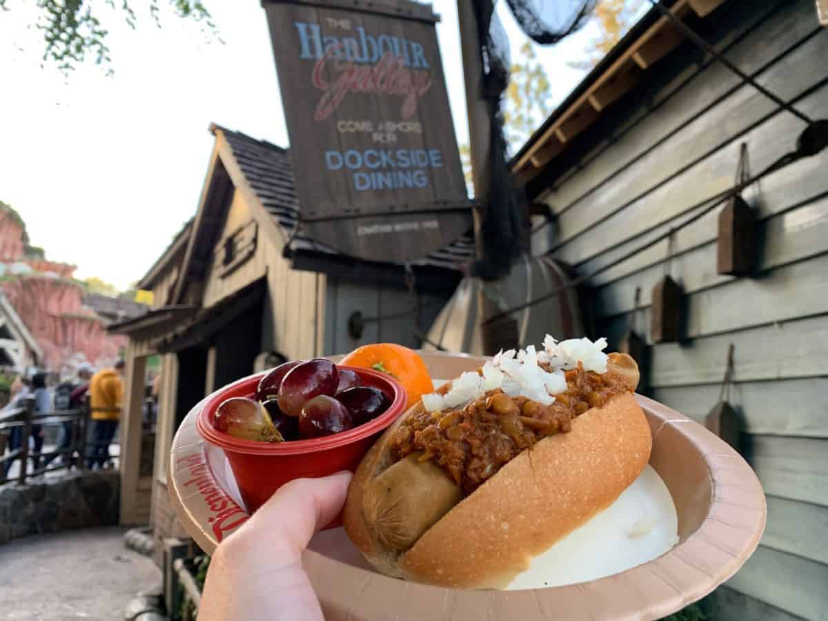 lobster pot pie soup and vegan hot diggity dog harbour galley disneyland resort