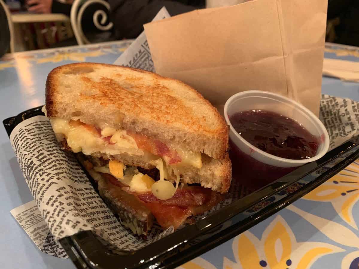 disneyland park specialty toasted sandwich and mickey macaron jolly holiday bakery