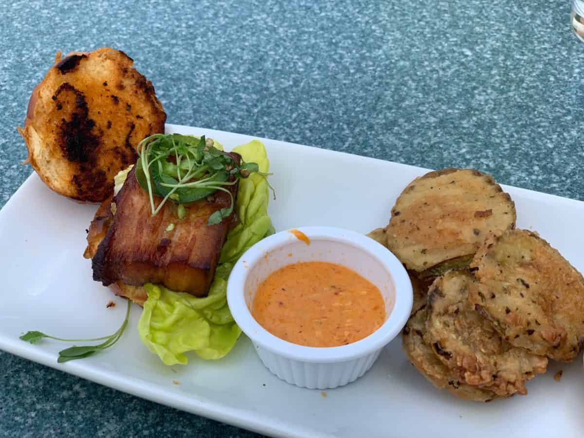 southern pork belly sliders and chocolate lava cake river belle terrace disneyland