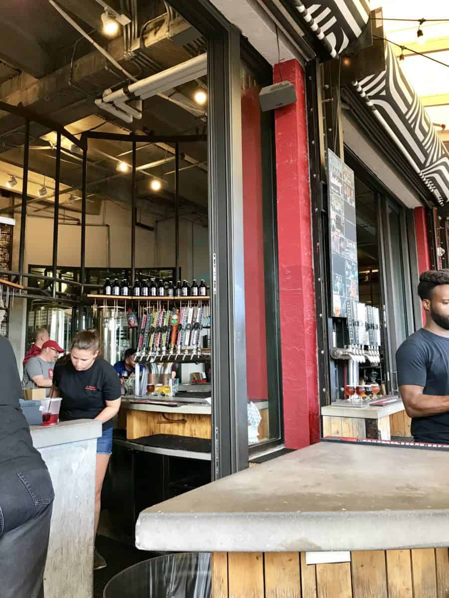 concrete beach brewery bar exterior