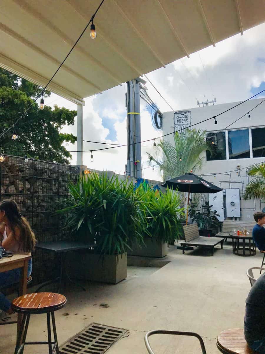 concrete beach brewery bar patio