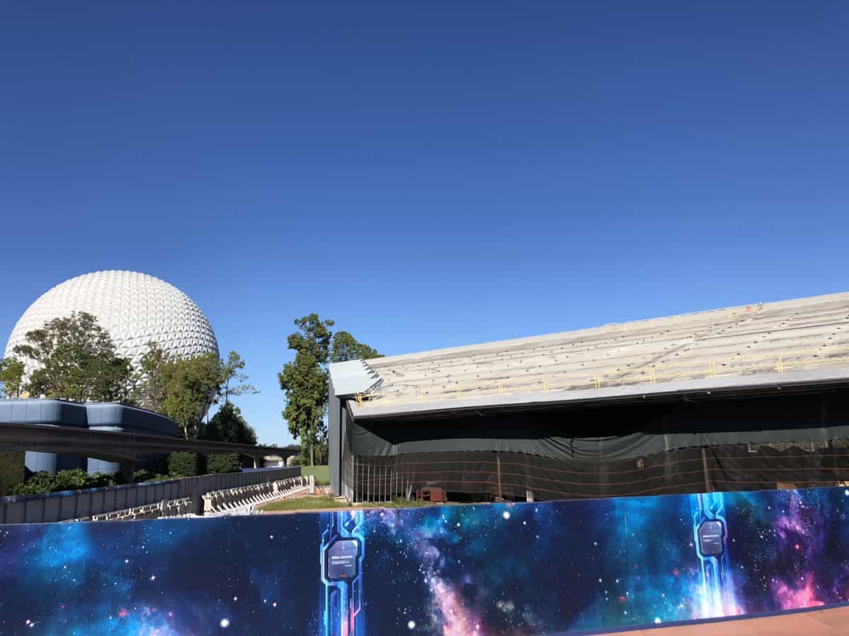 epcot january 2019 guardians coaster construction universe of energy exterior