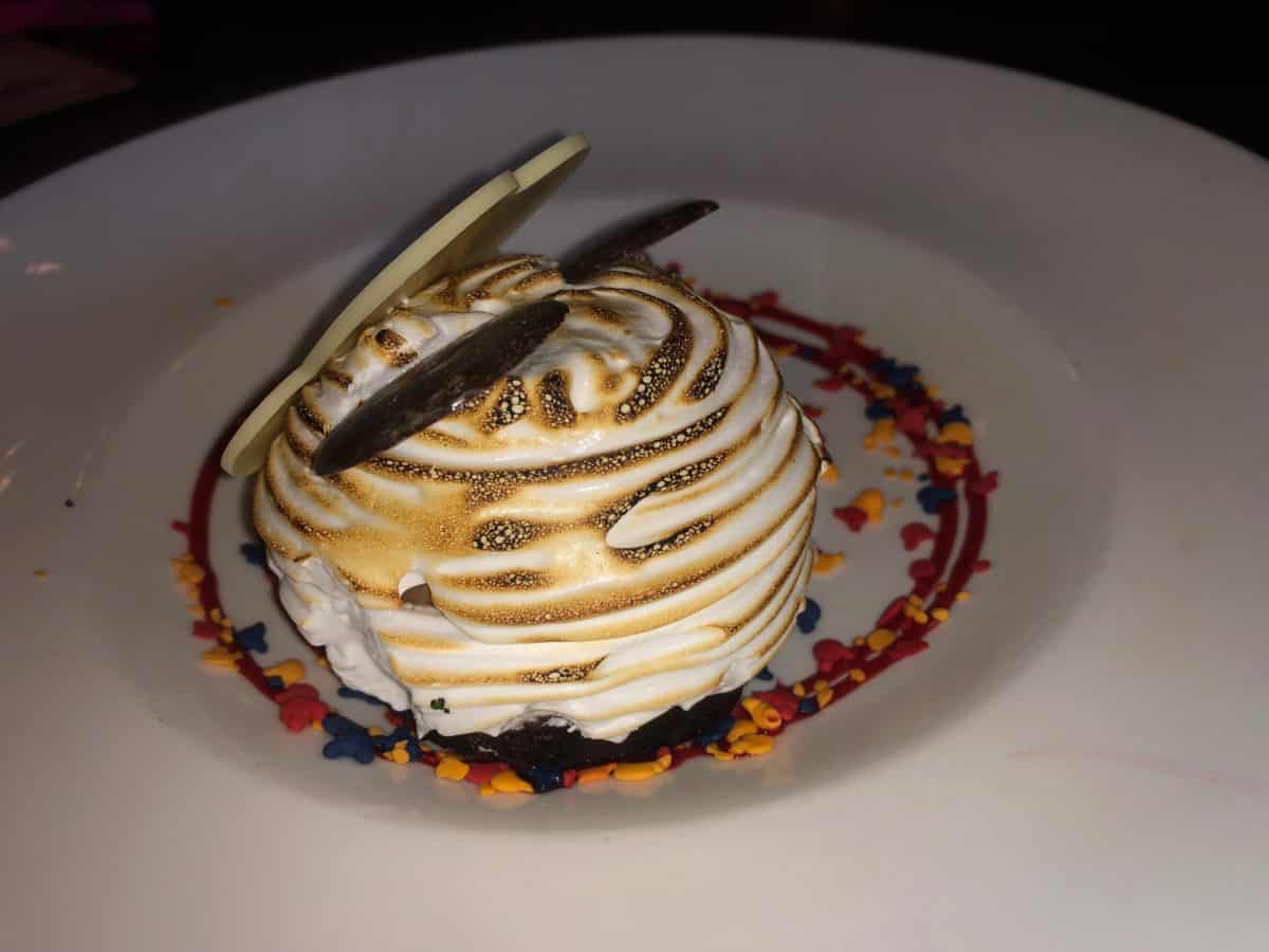 Mickey Themed Pizza Cupcake Baked Alaska Get Your Ears On Celebration Grand Californian Hotel Disneyland Resort