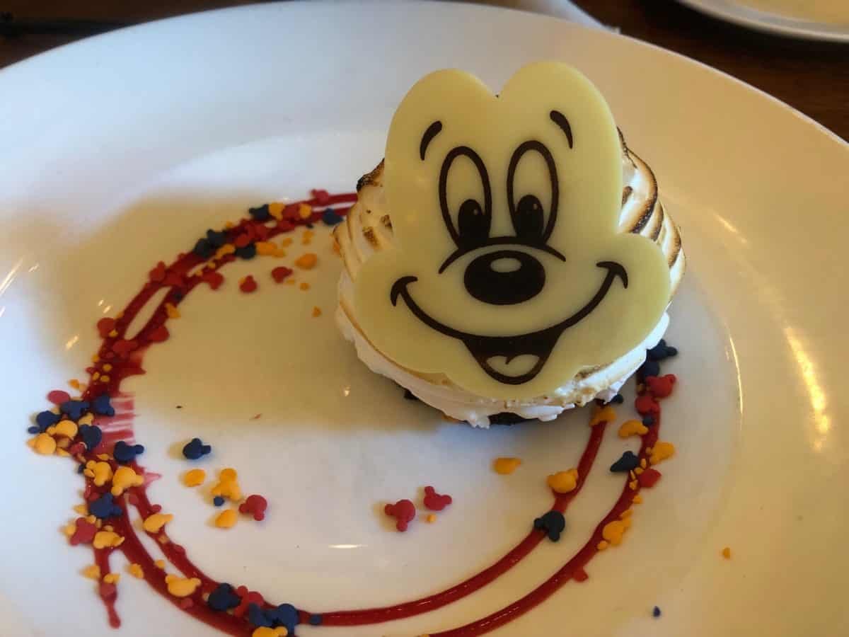 Mickey Themed Pizza Cupcake Baked Alaska Get Your Ears On Celebration Grand Californian Hotel Disneyland Resort