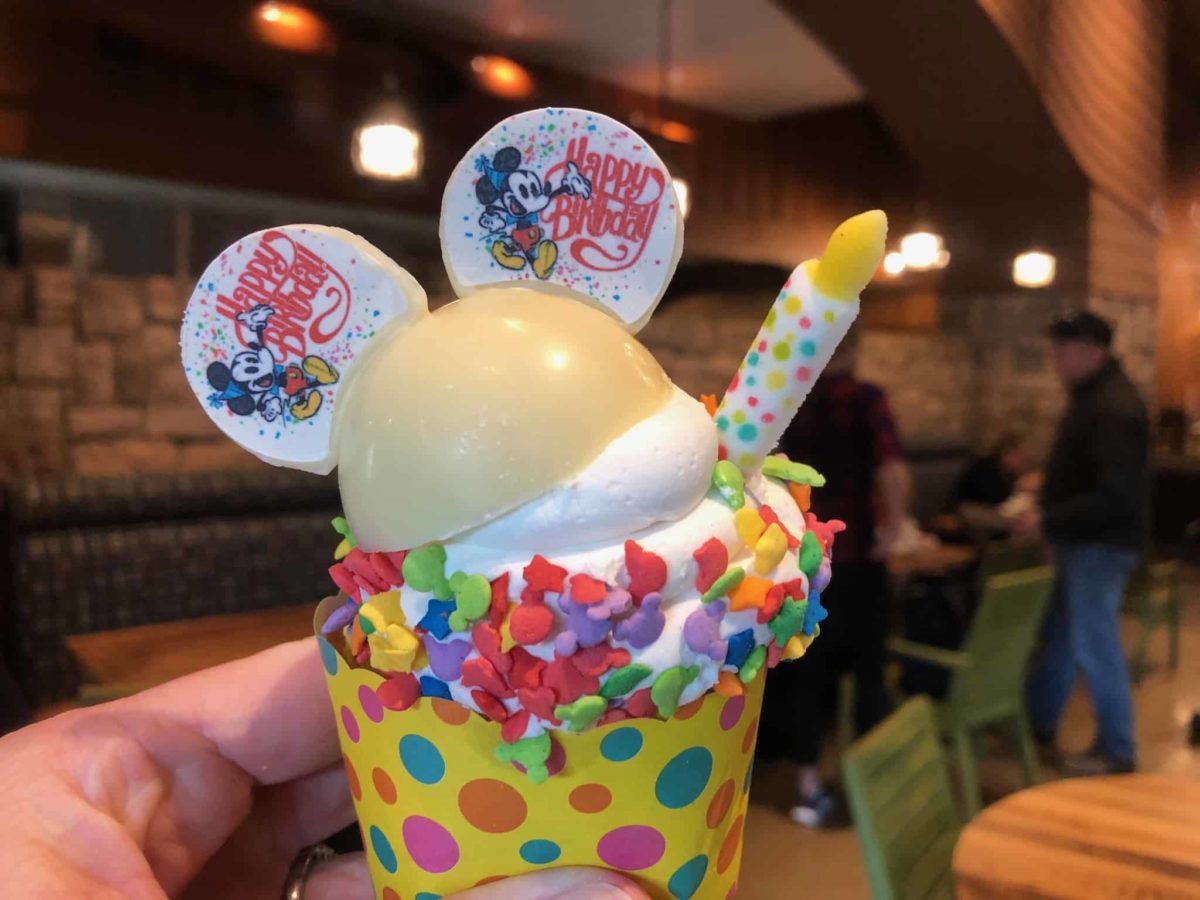 Mickey Themed Pizza Cupcake Baked Alaska Get Your Ears On Celebration Grand Californian Hotel Disneyland Resort