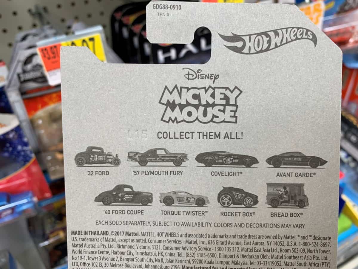 Mickey Mouse Hot Wheels Series 90th Anniversary