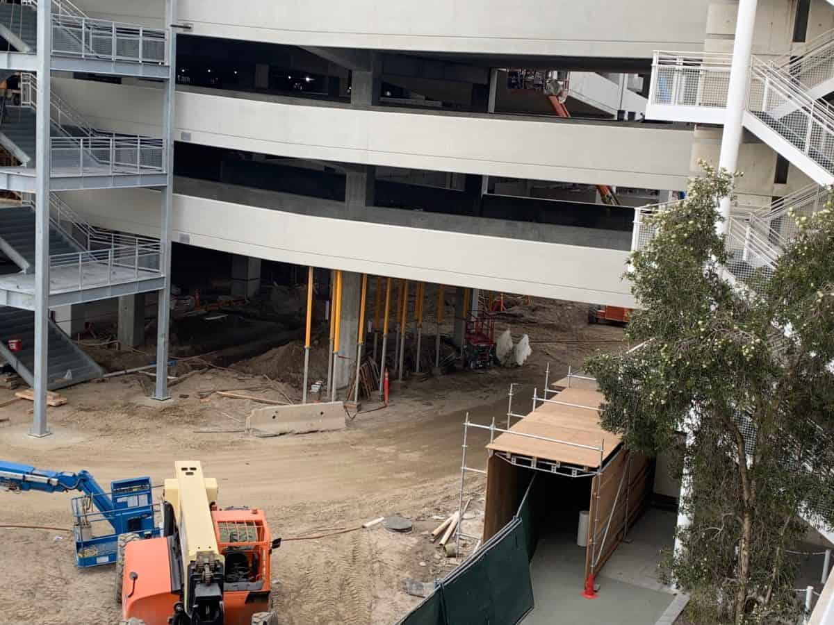 New Parking Structure construction Disneyland Resort