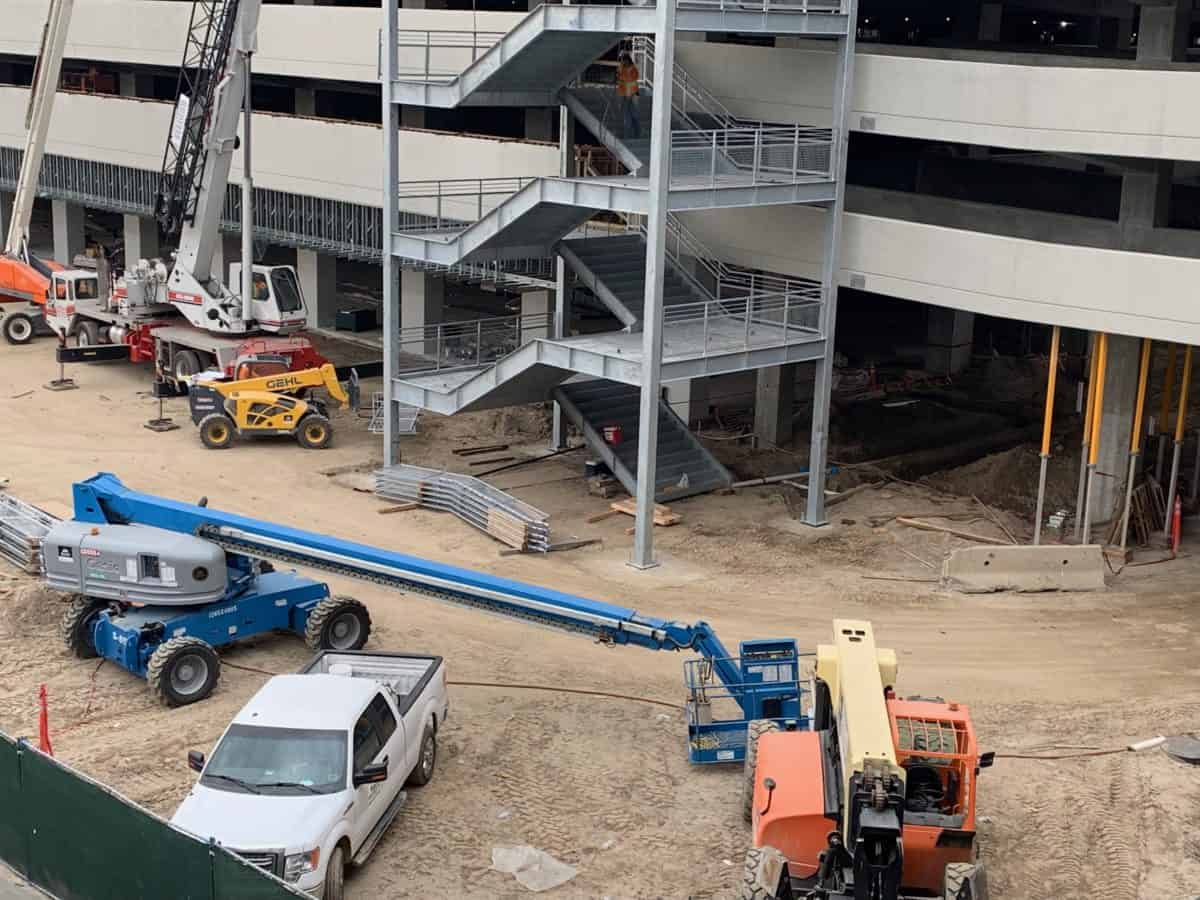 New Parking Structure construction Disneyland Resort
