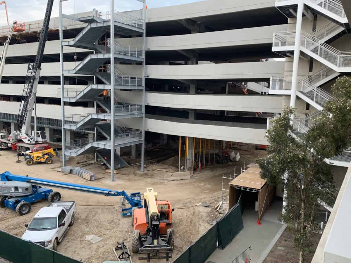 New Parking Structure construction Disneyland Resort