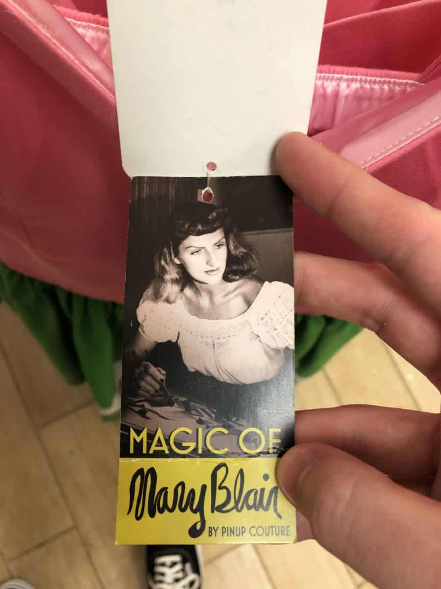 mary blair dress tag