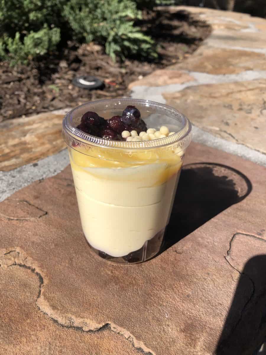 Pork Tamale Tres Leches Verrine Lemon Cheesecake Verrine Fairfax Fare Disney's Hollywood Studios