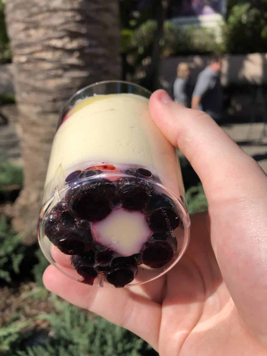 Pork Tamale Tres Leches Verrine Lemon Cheesecake Verrine Fairfax Fare Disney's Hollywood Studios