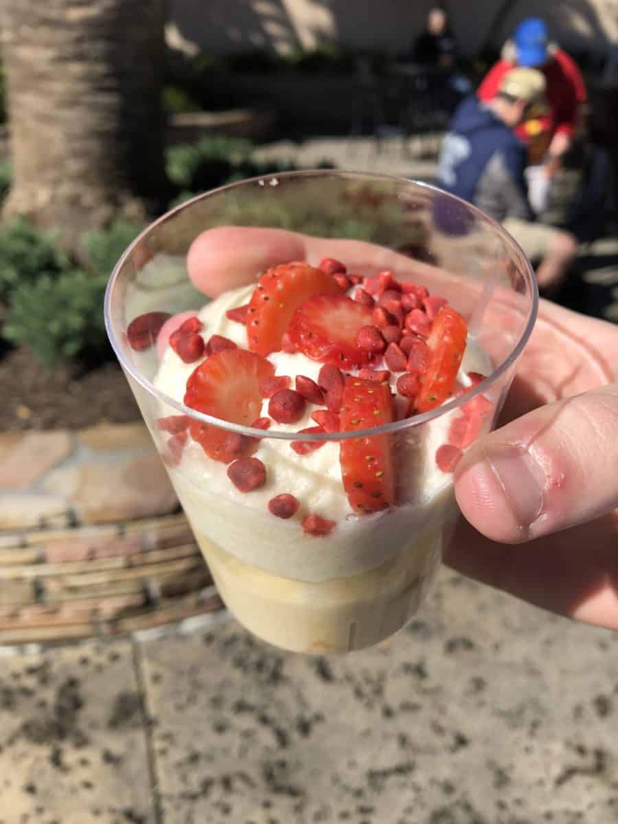 Pork Tamale Tres Leches Verrine Lemon Cheesecake Verrine Fairfax Fare Disney's Hollywood Studios