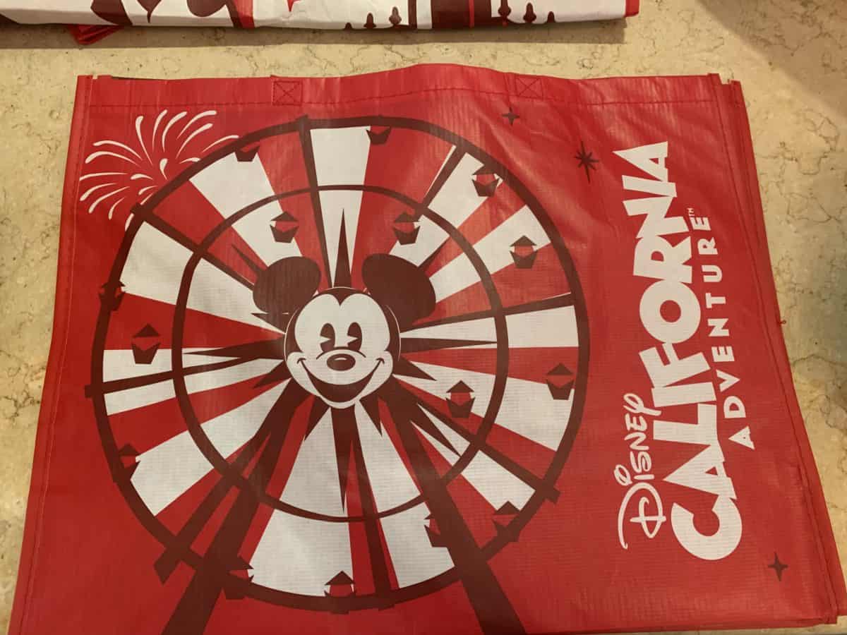 disney california adventure reusable bags