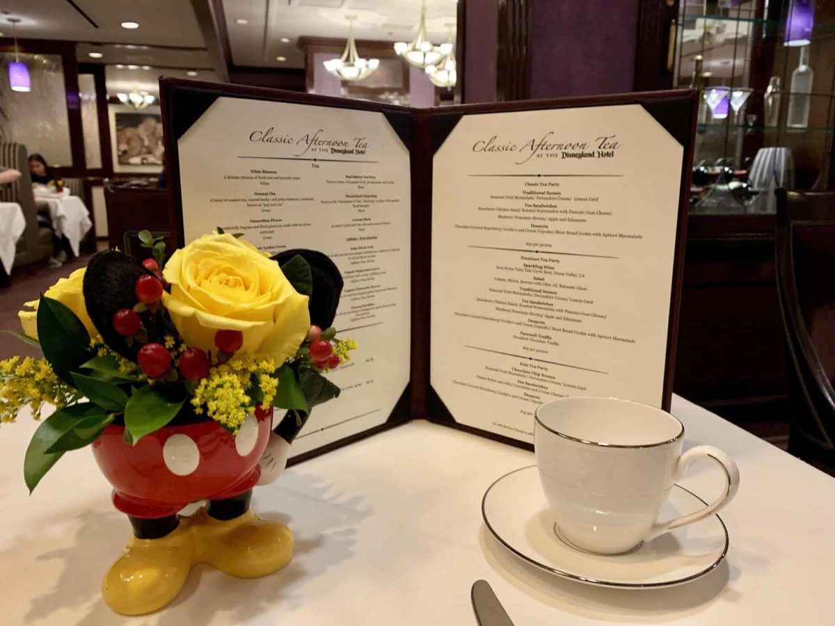 mickey's tea party celebration steakhouse 55 disneyland hotel