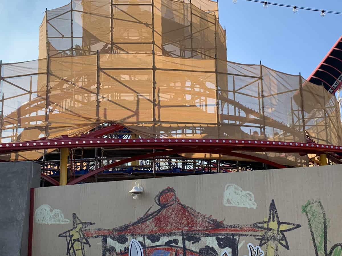 disney california adventure construction jessie's critter carousel