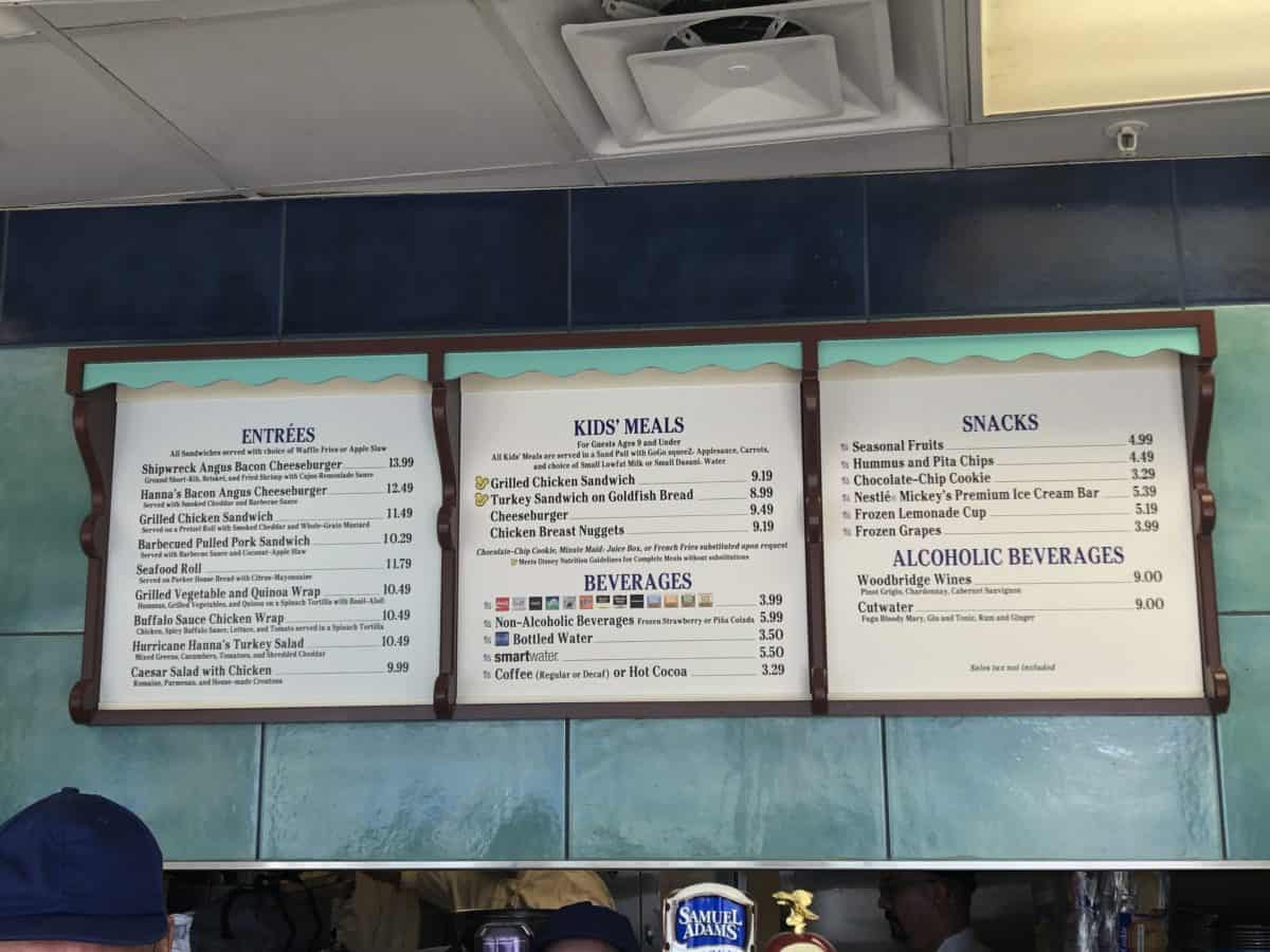Hurricane Hanna’s Menu