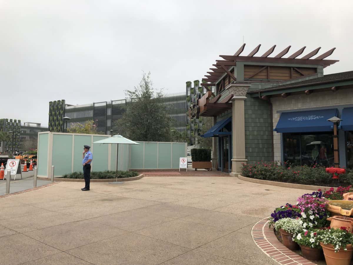 World of Disney construction wall