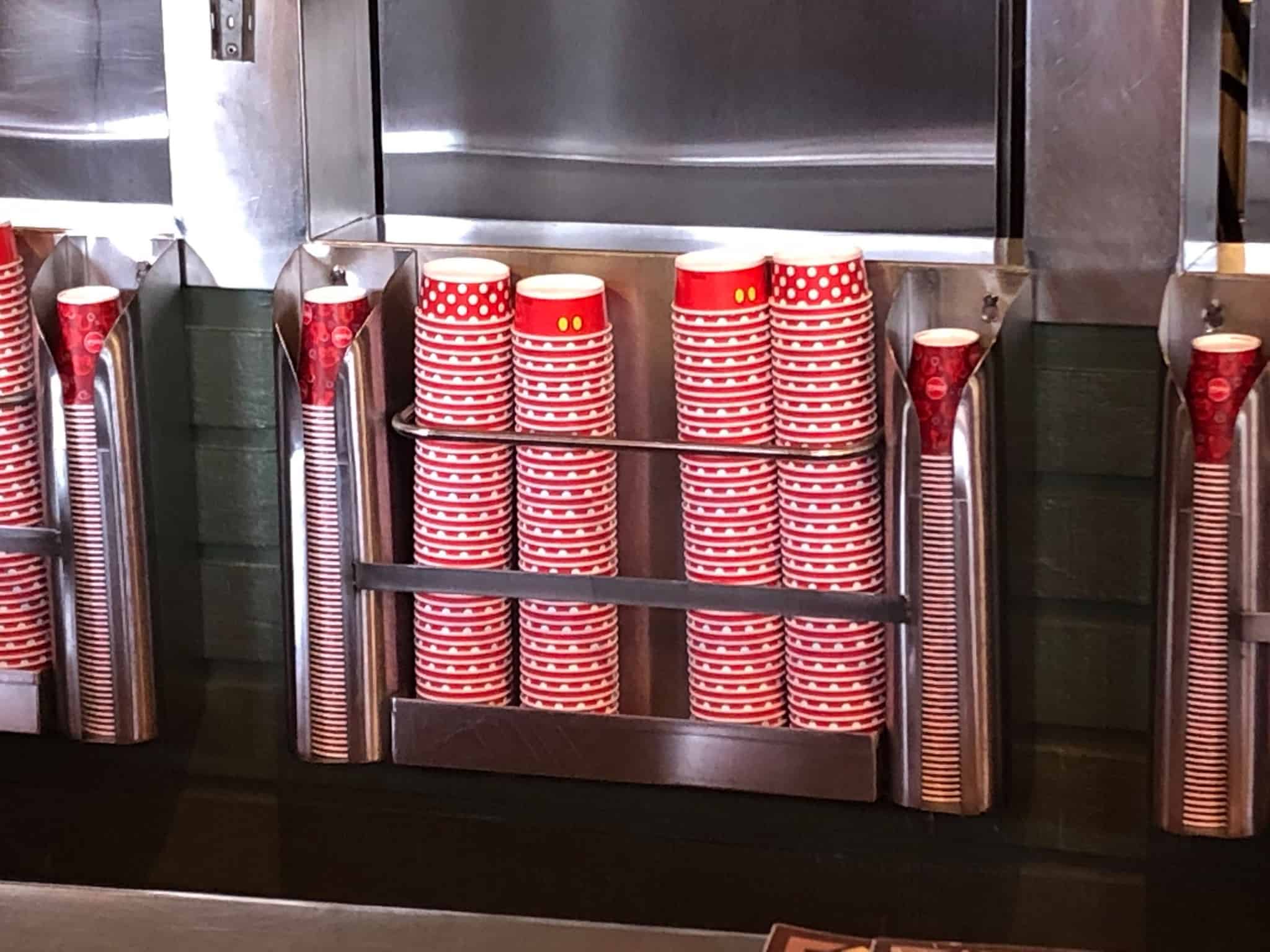 mickey and minnie ice cream cups aloha isle magic kingdom soft serve