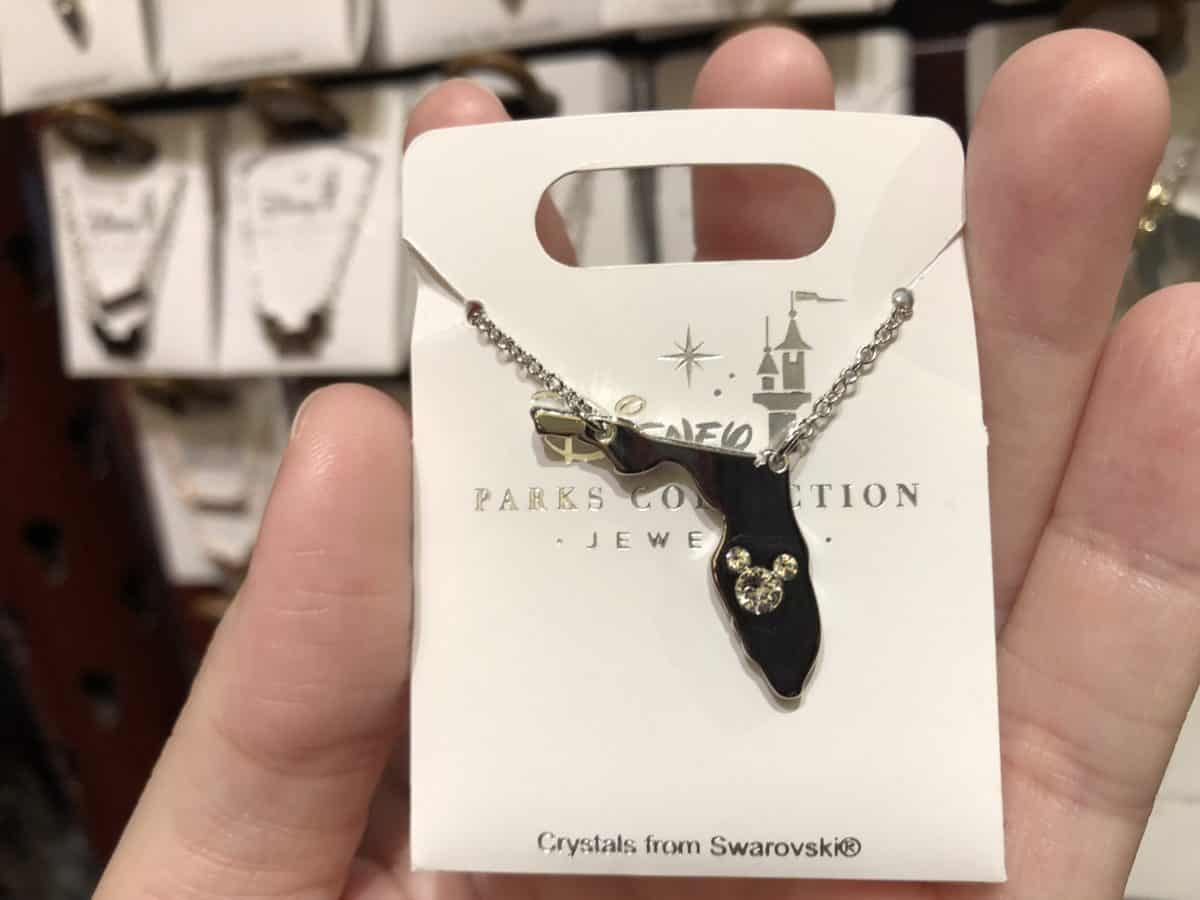 Florida Mickey Swarovski crystal necklace