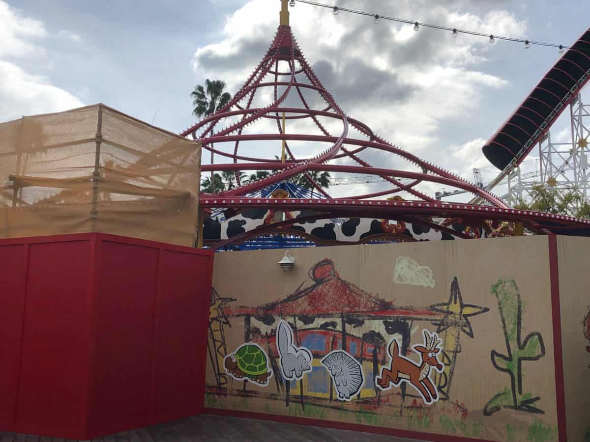 PHOTO REPORT Disney California Adventure Lunar Festival Construction Updates jessie's critter carousel
