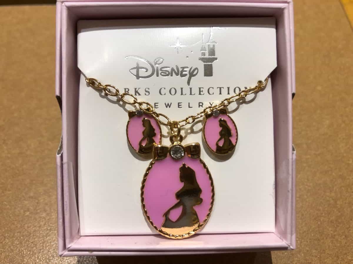 disney parks collection princess necklace earring sets aurora cinderella 