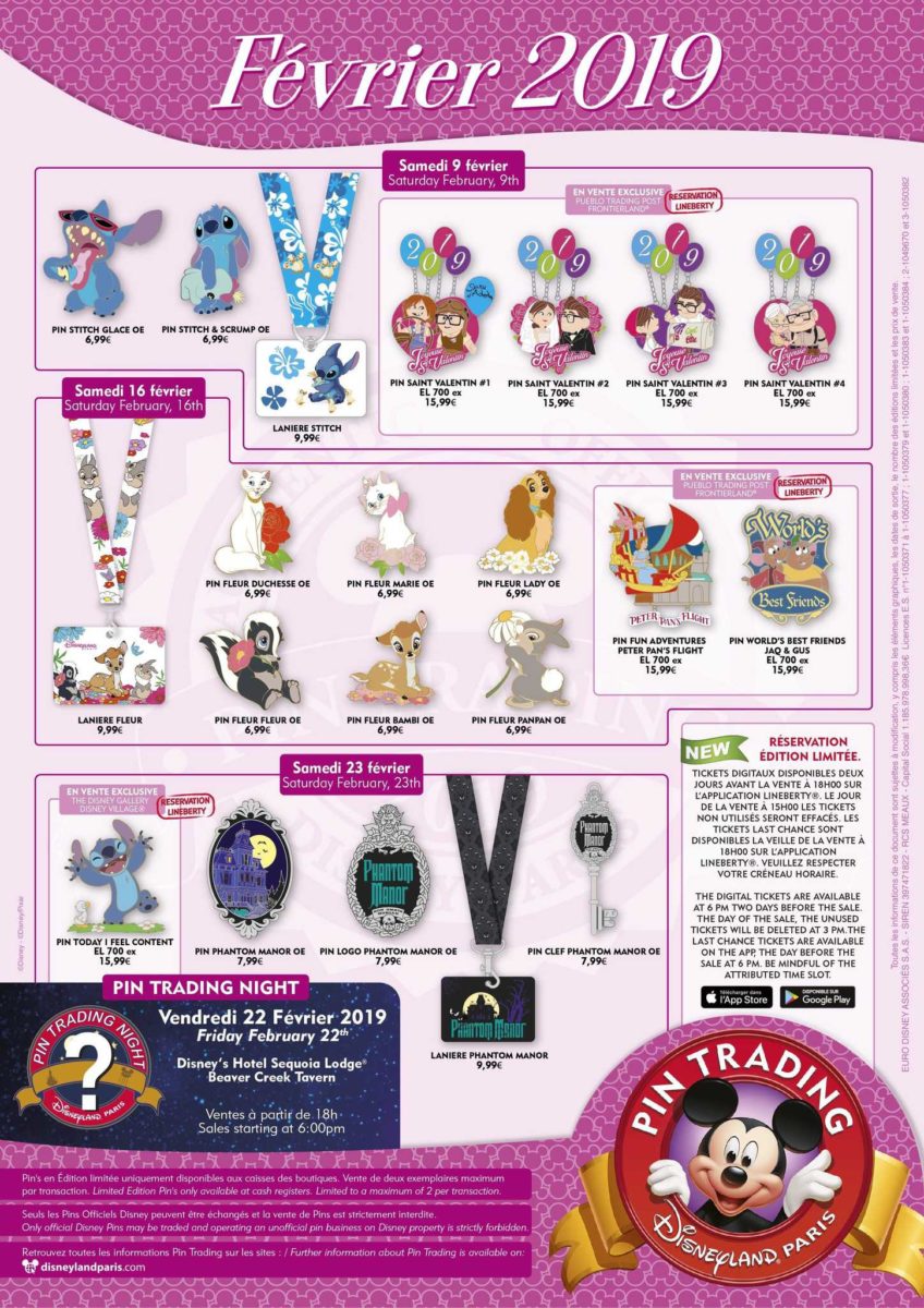 february 2019 pin release disneyland paris
