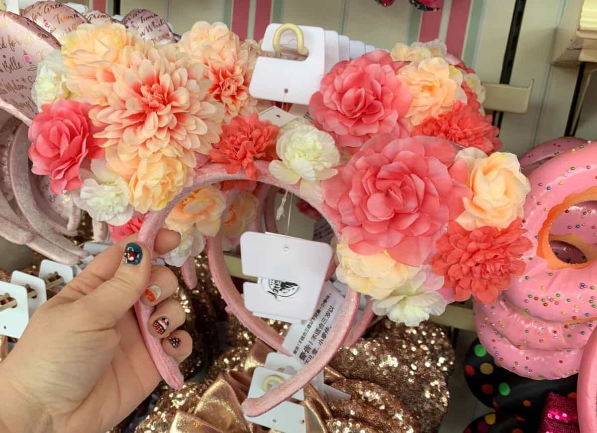 floral magic carpet sequin ears disneyland world of disney