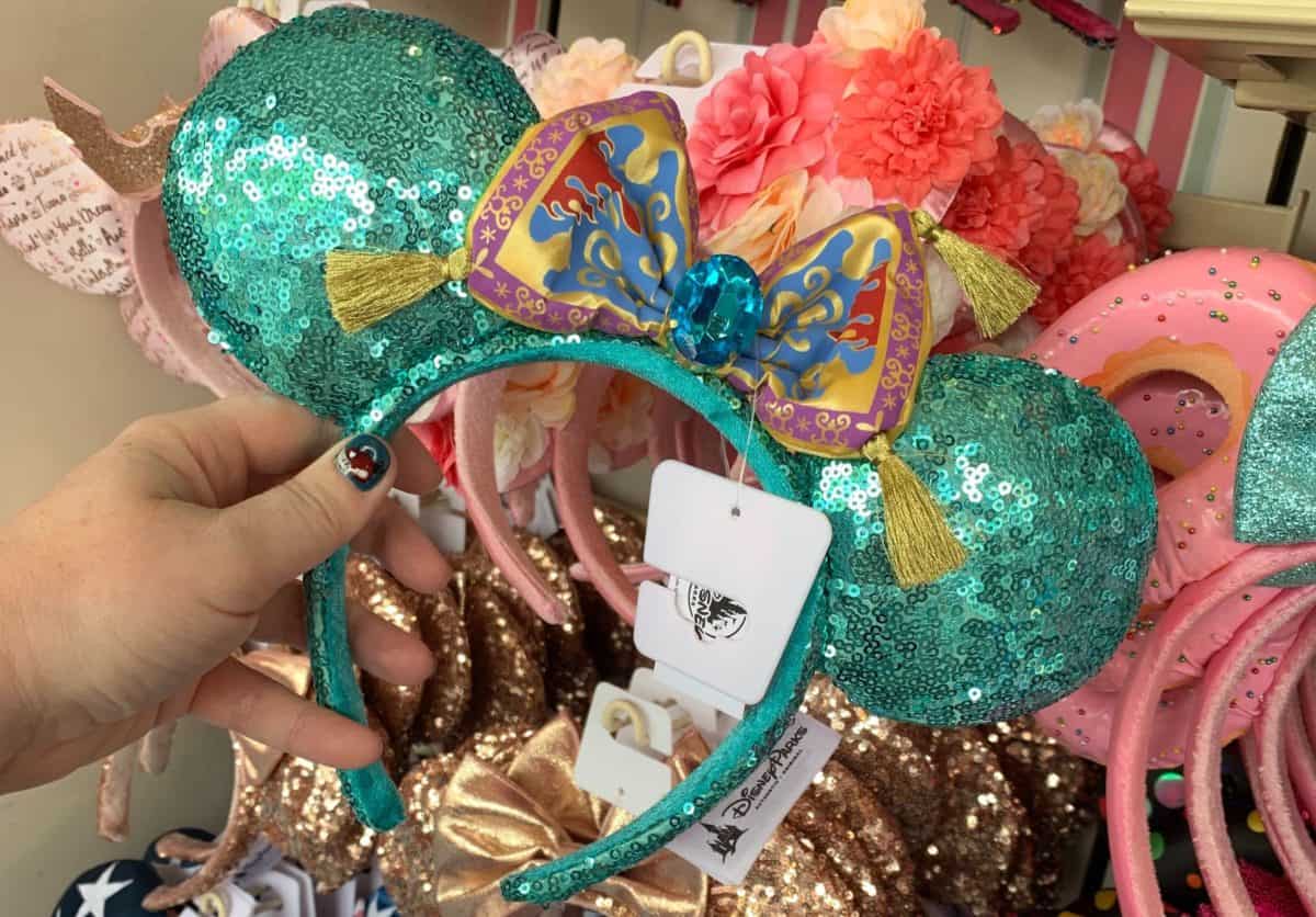 floral magic carpet sequin ears disneyland world of disney