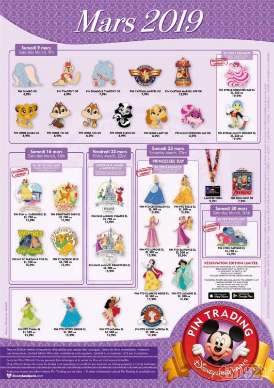 March 2019 Pin Releases Disneyland Paris Pins