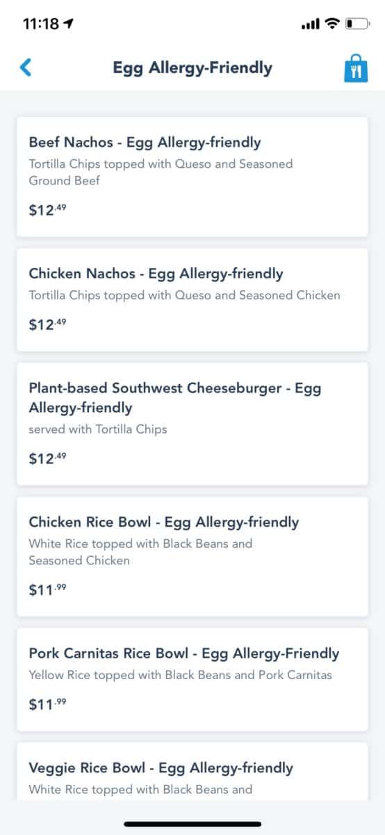 mobile order new interface my disney experience 2019 allergies dining walt disney world