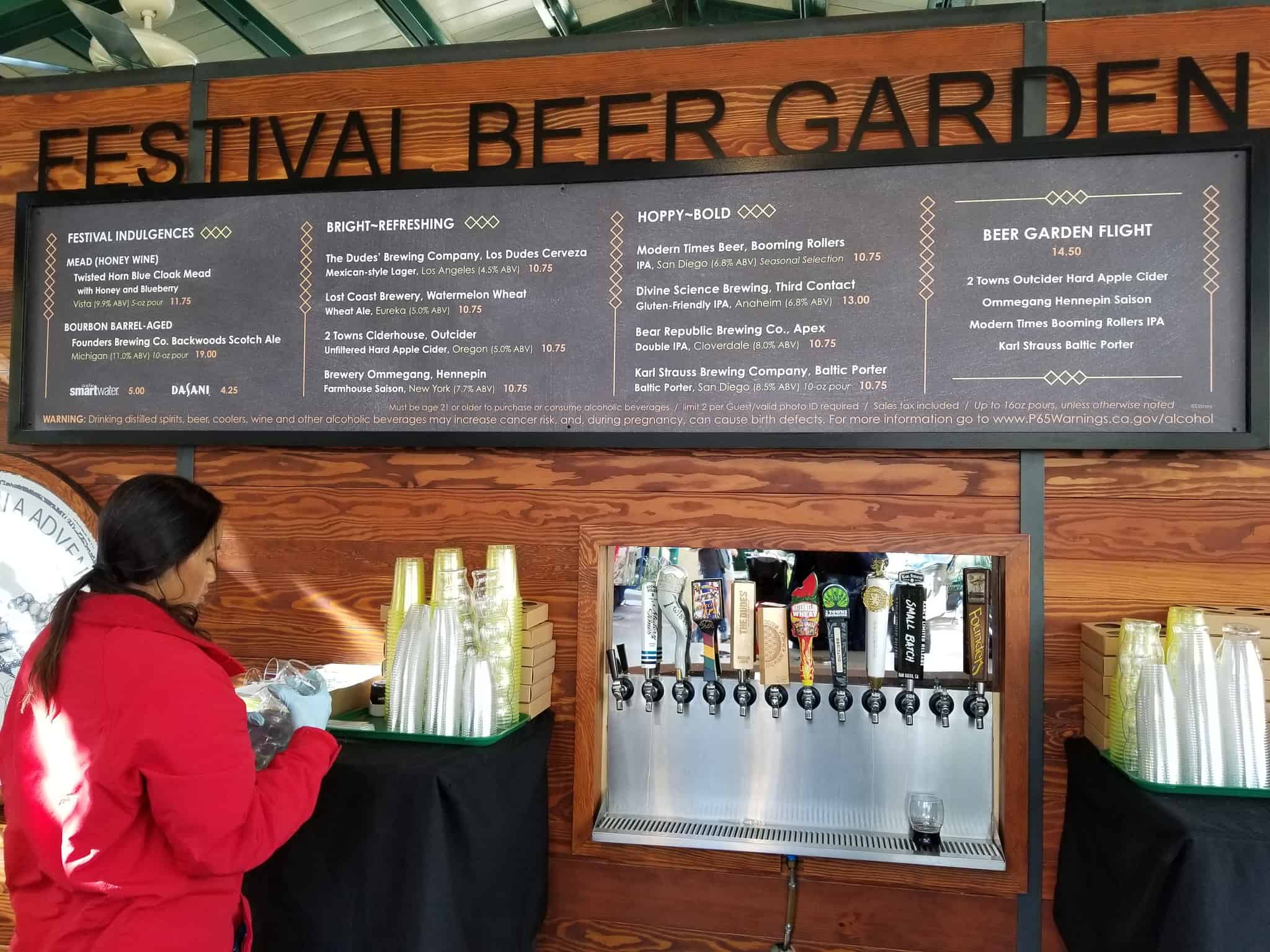 Disneyland Resort Disney California Adventure Food & Wine Festival 2019 menu