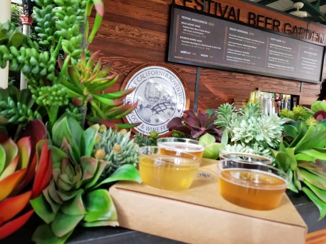 Disneyland Resort Disney California Adventure Food & Wine Festival 2019 beer flight menu