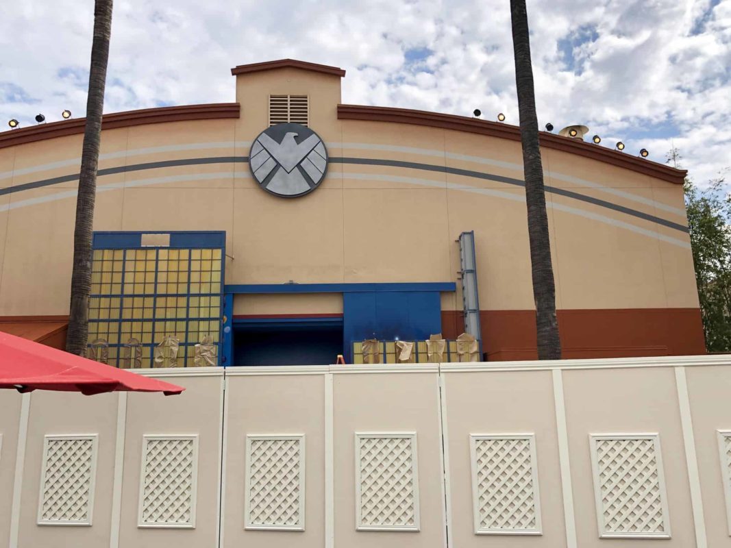 Captain Marvel Meet and Greet Experience construction Disney California Adventure